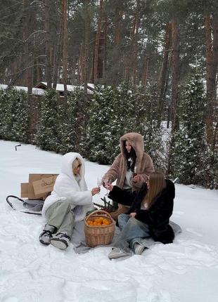 Шуба «феличет». элегантная и изысканная а также теплая и комфортная. согреет зимой в мороз до -30. на виг4 фото