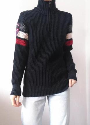 Шерстяной свитер зип джемпер поло пуловер с замком реглан лонгслив кофта зип джемпер шерсть свитер6 фото