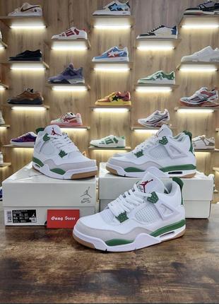 Кроссовки nike sb air jordan 4 “pine green” white