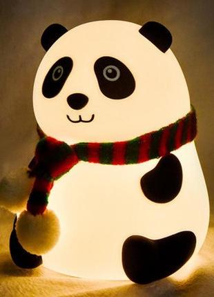 Силікований дитячий нічник панда (акумуляторний 1200 мач)