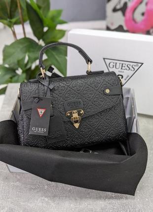 Сумочка guess мини - моногам 🖤 чорна