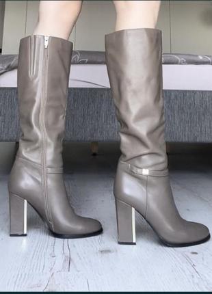 Ботфорты женские кожаные