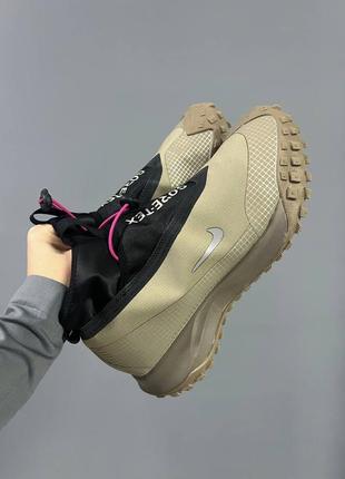 Мужские треккинговые кроссовки nike acg women fly gore-tex “khaki”9 фото