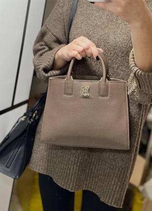 Сумка женская кожаная коричневая деловая брендовая