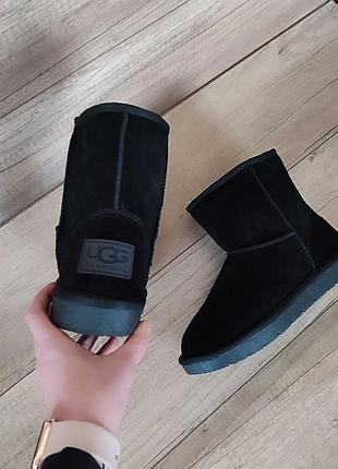 Черные замшевые натуральные классические базовые угги ботинки сапоги  ugg натуралки 26 26.5 27 27.5 28  см 42 43 44 41 р женские мужские