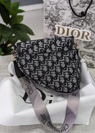 Сумка dior седло текстиль с надписью📌9 фото