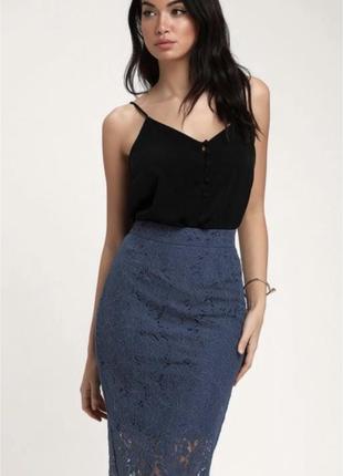 Кружевная миди юбочка