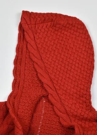 Полушерстяной удлиненный кардиган с капюшоном marina rinaldi max mara размер s m свитер кофта шерсть5 фото