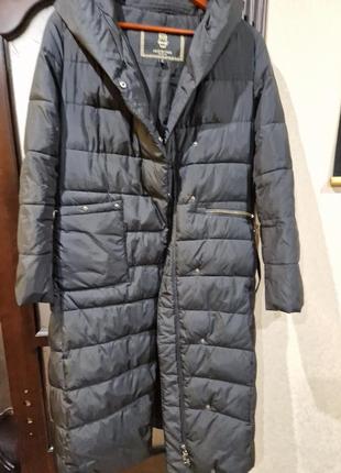 Зимова довга куртка- пальто
