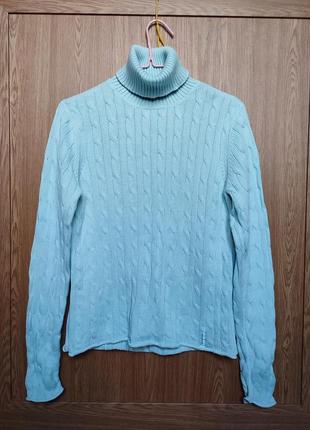 Хлопковый свитер джемпер гольф в косы ralph lauren 1967 polo jeans company ☕ наш 40-42рр3 фото