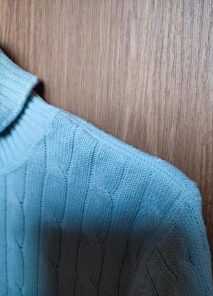 Хлопковый свитер джемпер гольф в косы ralph lauren 1967 polo jeans company ☕ наш 40-42рр6 фото