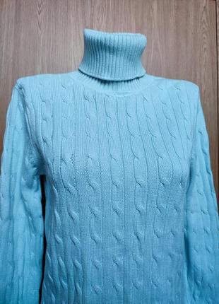 Хлопковый свитер джемпер гольф в косы ralph lauren 1967 polo jeans company ☕ наш 40-42рр2 фото