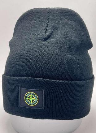 Шапка на флисе stone island1 фото