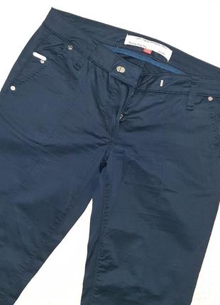 Прямые брюки, джинсы с отстроченными стрелками fracomina р. 44-46 (32) синие4 фото