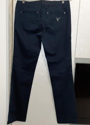 Прямые брюки, джинсы с отстроченными стрелками fracomina р. 44-46 (32) синие7 фото