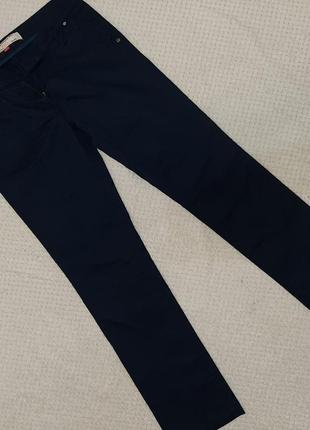 Прямые брюки, джинсы с отстроченными стрелками fracomina р. 44-46 (32) синие3 фото