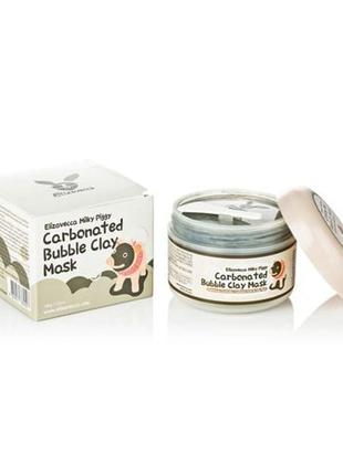 Глиняно-бульбашкова маска для обличчя elizavecca milky piggy carbonated bubble clay mask, 100 мл