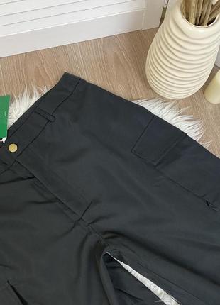 Черные брюки, прямые брюки3 фото