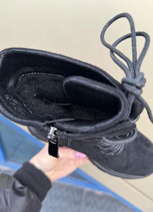 Зимові челсі екозамш/ зимние ботинки челси на меху2 фото
