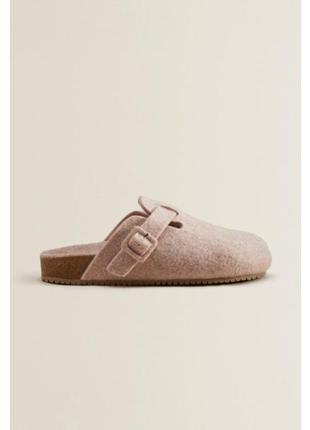 Фетрові войлок капці - клоги zara