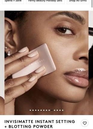 Універсальна фінішна пудра fenty beauty invisimatte instant setting + blotting powder6 фото