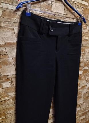 Теплые брюки,плотные черные брюки,прямого кроя,средняя посадка2 фото