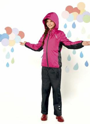 Прекрасный водо и ветро-защитный костюм (на девочку) оригинал немецкого бренда crivit1 фото