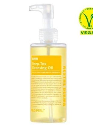 Гидрофильное масло для лица с витаминами и антиоксидантами medi-peel vitamin deep-tox cleansing oil, 200ml1 фото