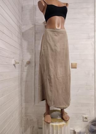 Длинная юбка велюровая на подкладке  l-2xl