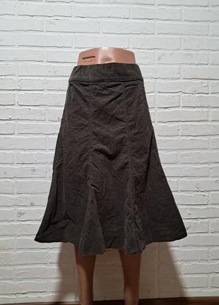 Жіноча спідниця спідничка юбка міді мікровельвет1 фото