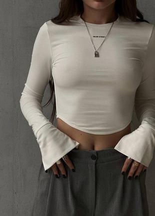 Лонгслив укороченный