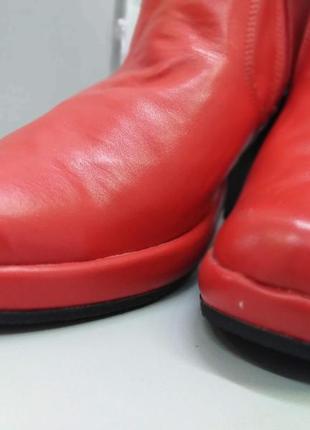 Червоні сценічні чобітки ручної роботи, 39,5 розміру6 фото