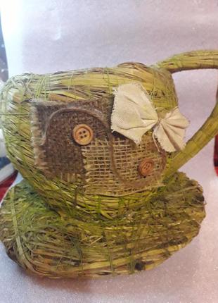 Декор,сувенеры, подарки, большая чашка из морской травы, голандия1 фото