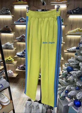 Штани palm angels lime and blue track pants2 фото