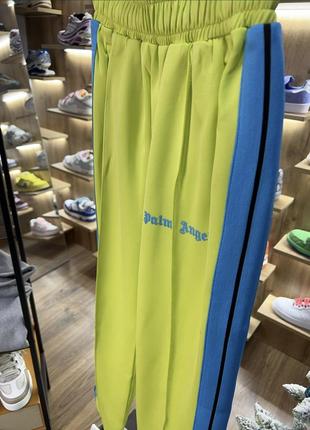 Штани palm angels lime and blue track pants3 фото