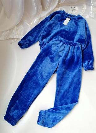 М'яка затишна ніжна плюшева піжама двостороннє хутро плюс тедді домашній костюм штани джоггери світ