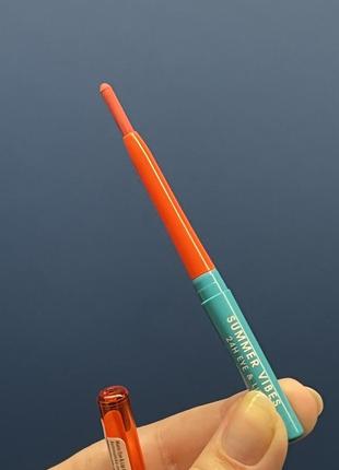 Dermacol summer vibes водостійкий олівець для очей та губ 03 помаранчевий червоний mac kiko nyx