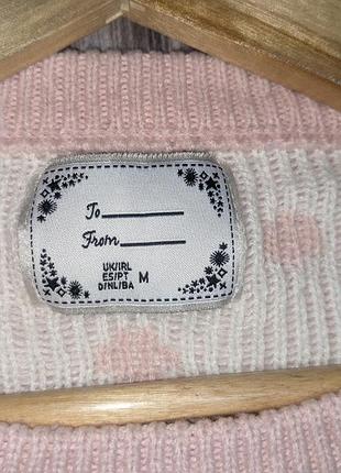 Рожевий новорічний светр з білочкою atmosphere #24805 фото