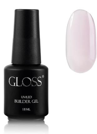 Однофазний гель з пензлем builder gel gloss valentine, 18 мл