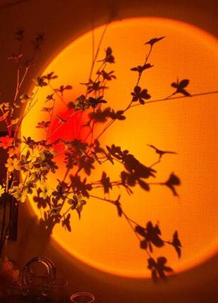 Проекционный светильник sunset lamp с эффектом заката, рассвета fm-237 фото