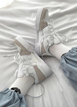 Кроссовки adidas forum «&nbsp;white / beige suede&nbsp;» premium9 фото