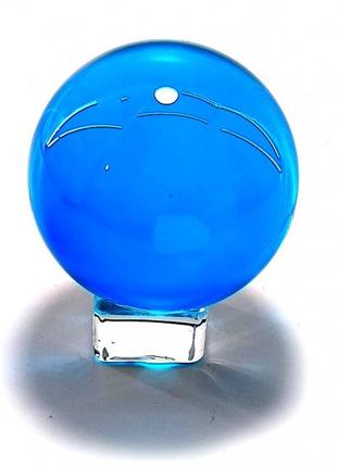 Куля кришталевий на підставці блакитний (8 см)