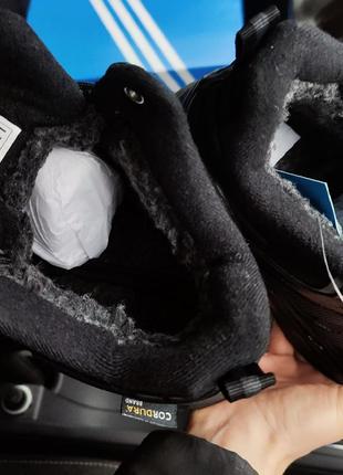 Зимние кроссовки adidas niteball black чёрные (мех)3 фото