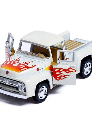 Машинка металлическая инерционная pickup ford f-100 (1956) kinsmart kt5385fw  1:38