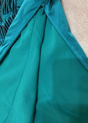 Шелковая изумрудная блузка karen millen, р-р 38\105 фото
