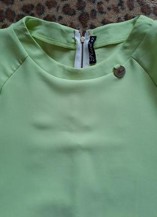 (1257) ніжно-зелене плаття roco трапеція/розмір 425 фото