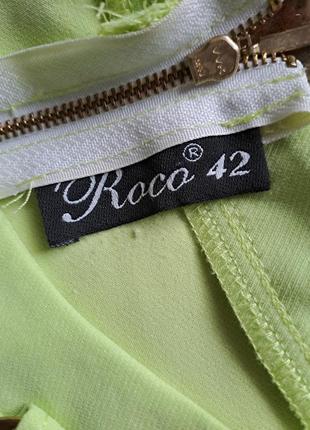(1257) нежно  салатовое платье roco трапеция  /размер  426 фото