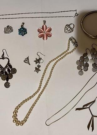 Біжутерія сережки, браслети, ланцюжки, підвіски