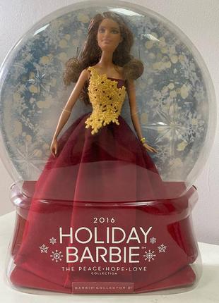 Barbie collector 2016 holiday mattel drd25 колекційна лялька барбі