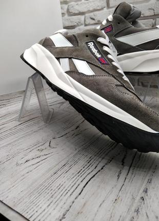 Мужская кожаная обувь мужские спортивные кроссовки reebok замш серый5 фото